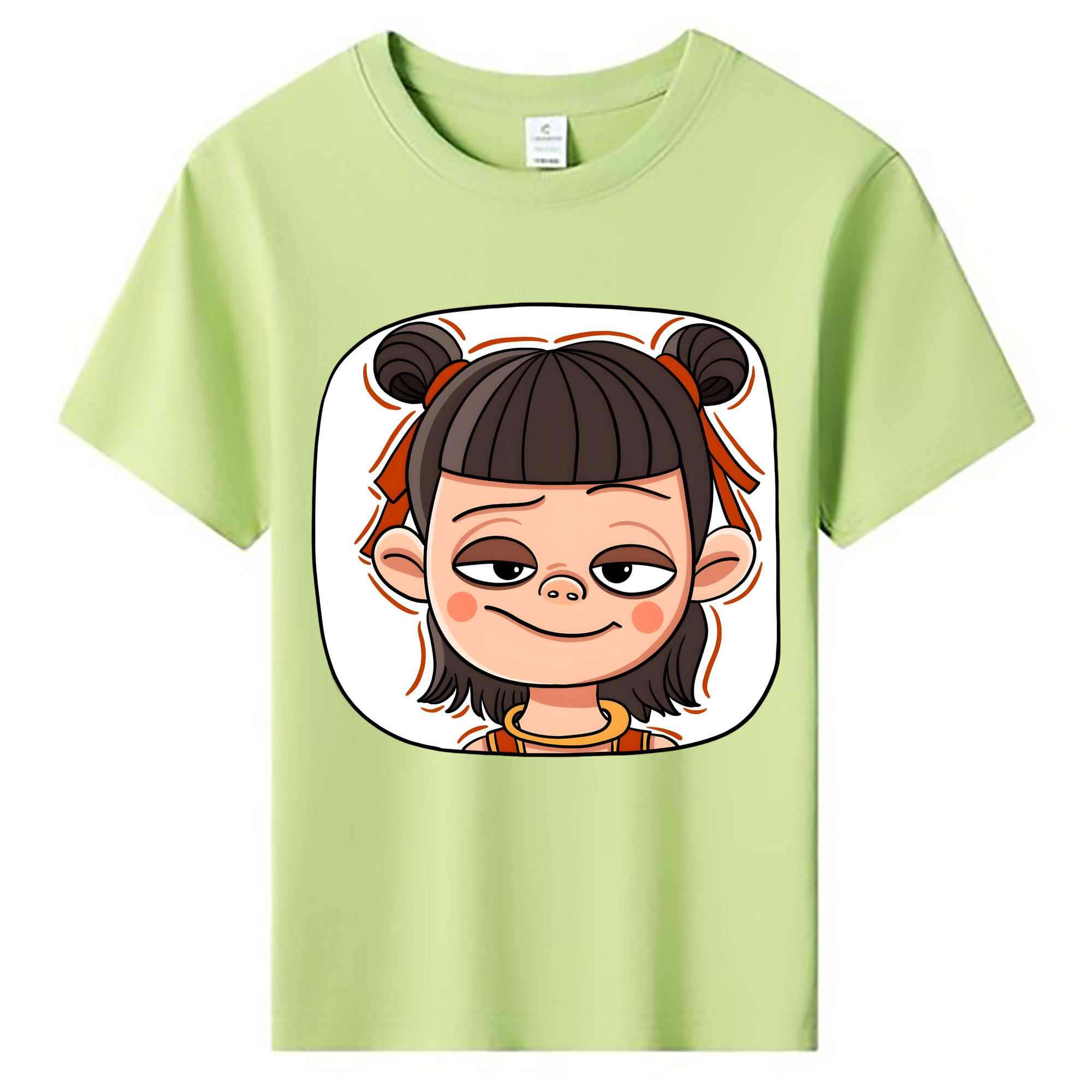 （画像用） Ne Zha 2 ナタ 魔童の大暴れ 綿100％キッズTシャツ（フロントプリント）